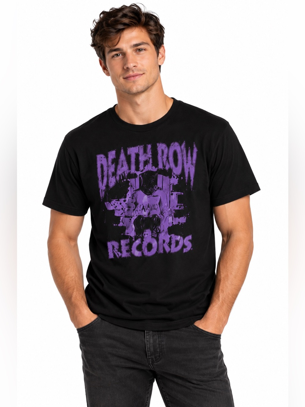 Death Row Records Black and Purple Shirt
